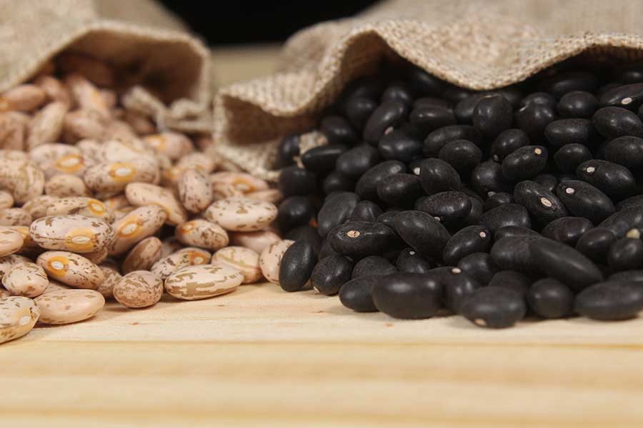 Dried Pinto Beans and Black Beans