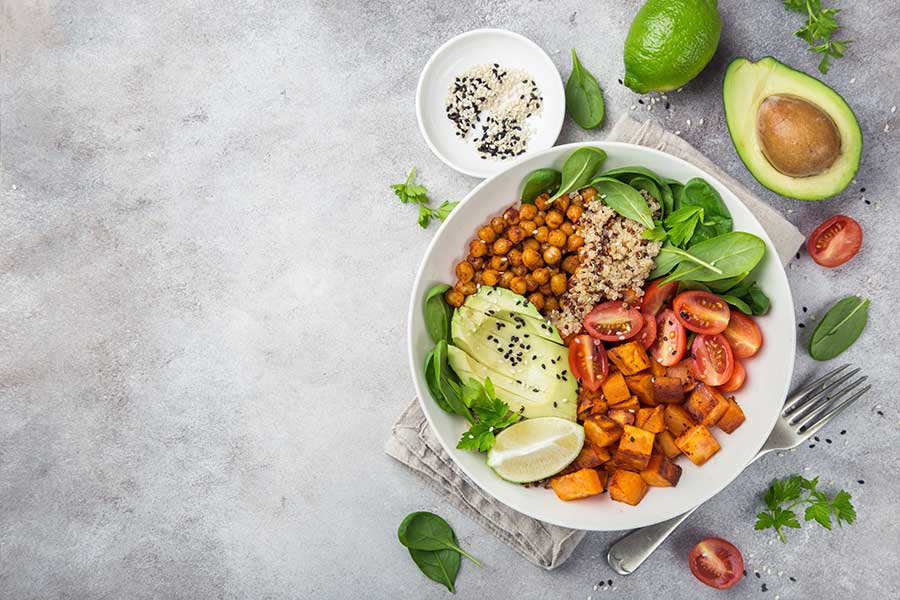 healhty vegan lunch bowl